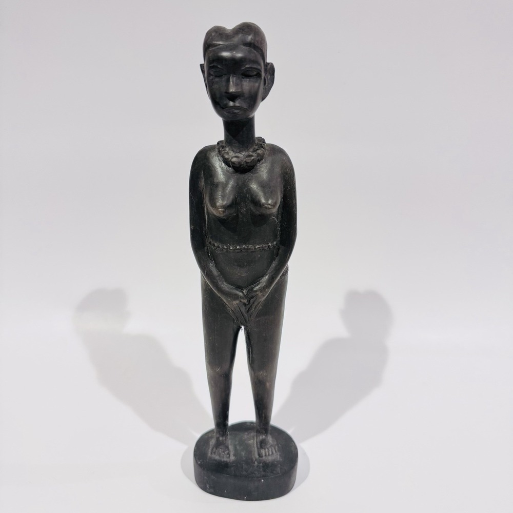 Vintage Hand Carved Wooden African Tribal Art‎ Sculpture Female Fertility